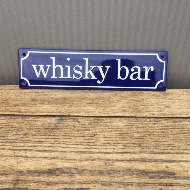 Emaille bordje WHISKY BAR, Ophalen of Verzenden, Zo goed als nieuw