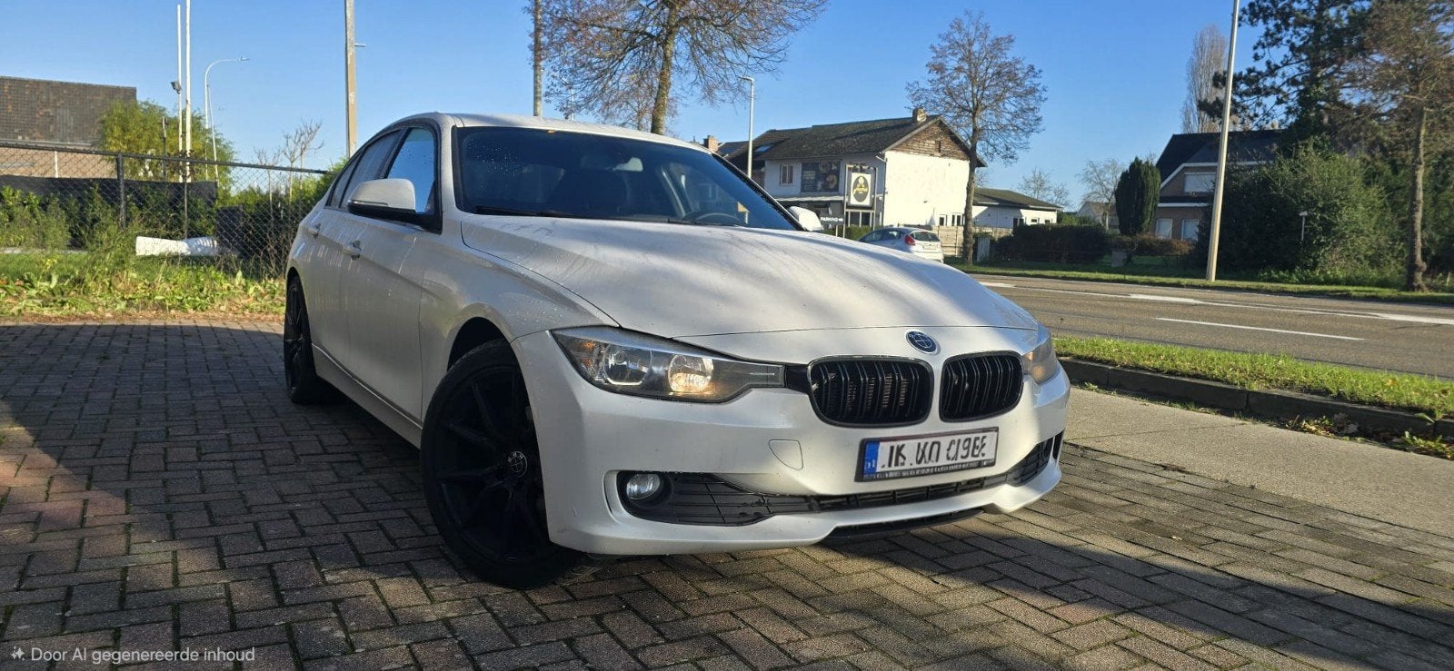 bmw f30 316D, Auto's, Achterwielaandrijving, Zwart, Alcantara, Wit