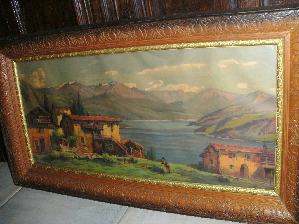 *Belle Œuvre signée et datée (1932) avec un très beau cadre, Enlèvement ou Envoi, Daté