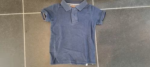 blauwe polo Hema 104 - 110, Garçon, Enlèvement ou Envoi, Chemise ou À manches longues, Utilisé