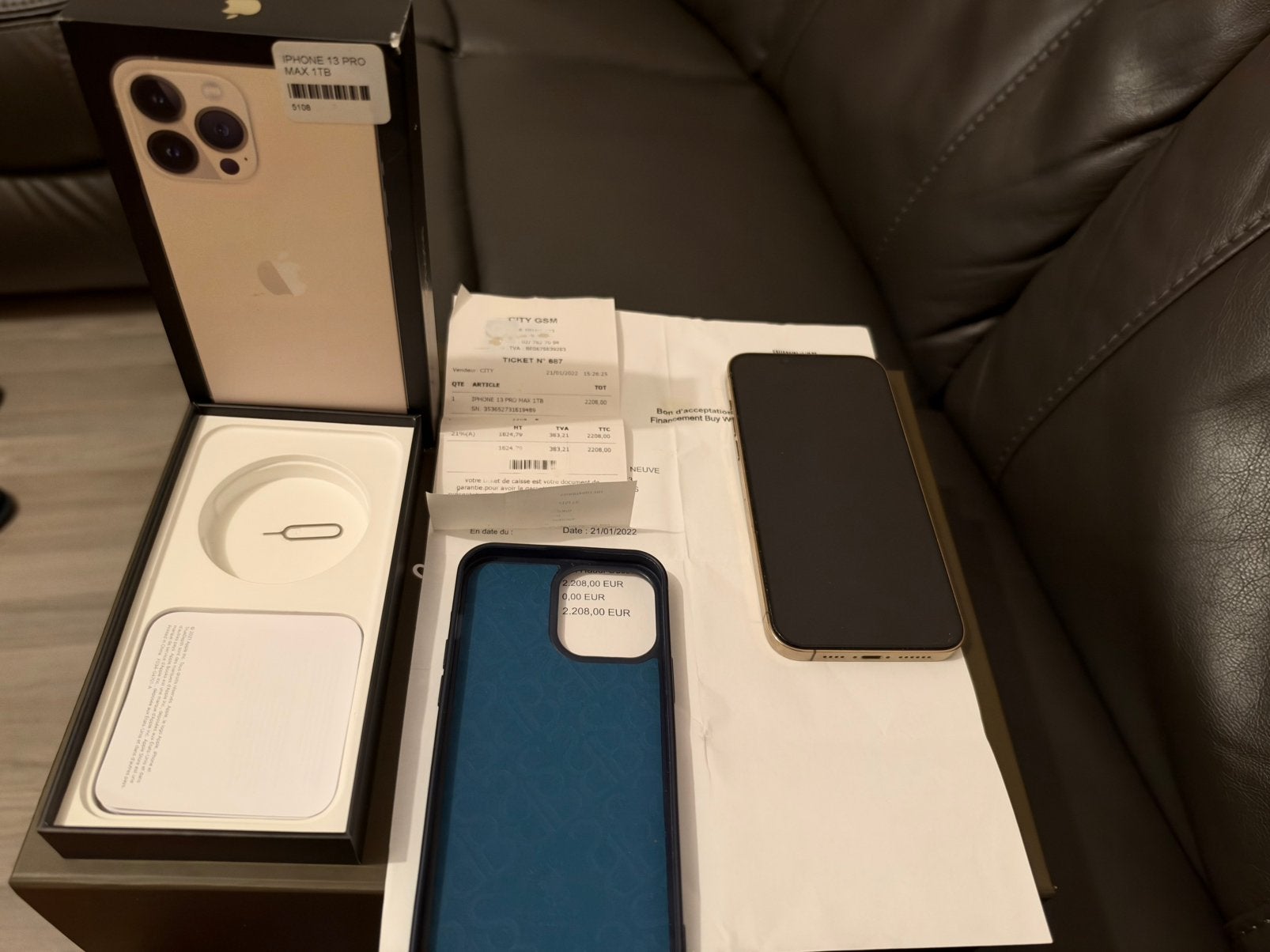 Iphone 13 Pro Max 1TB, Comme neuf, IPhone 13 Pro Max, Enlèvement, Doré