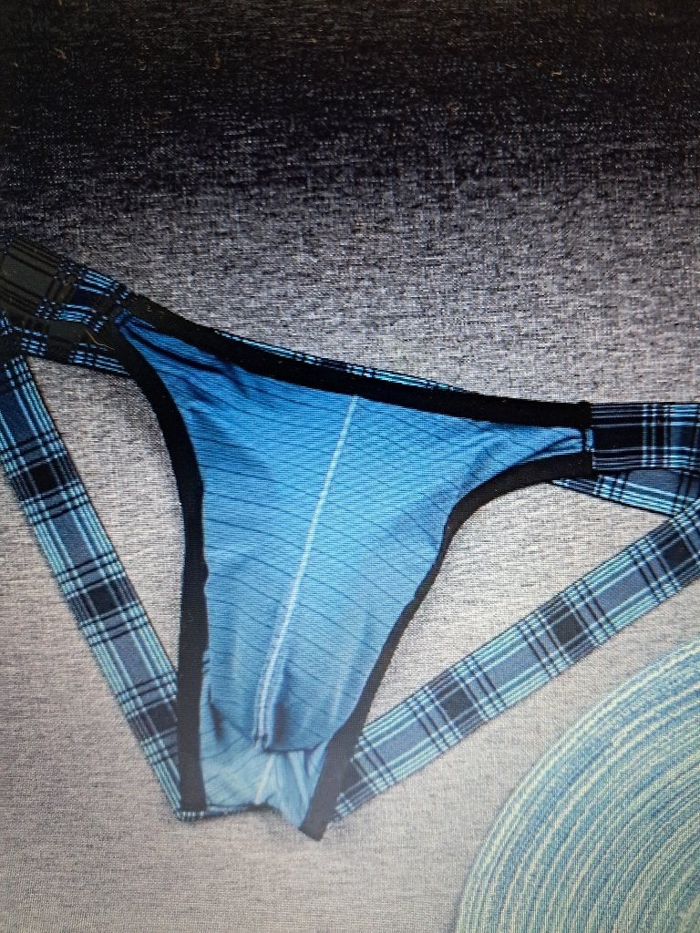 Superbe Jockstrap Bleu pour Homme Taille L, Enlèvement, Bleu