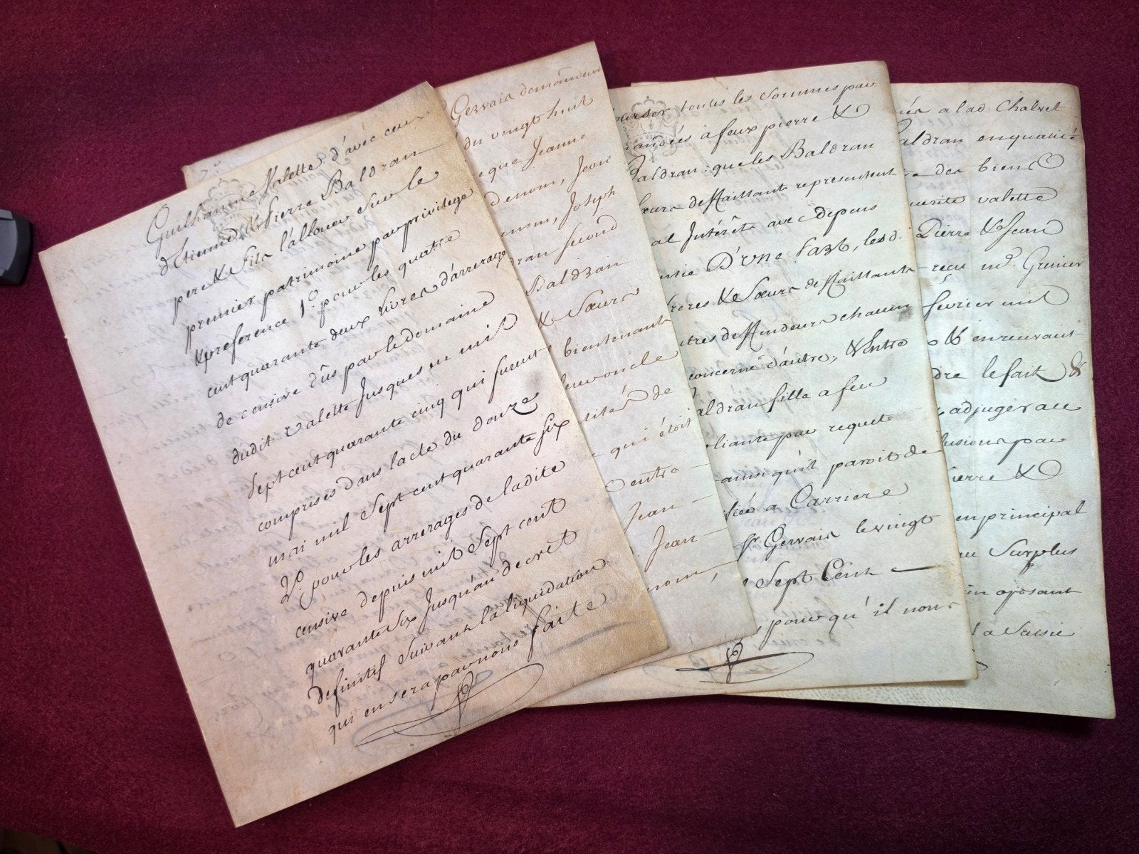 Rare document manuscrit original d'Ancien Régime sur parchem, Hobby & Loisirs créatifs, Enlèvement ou Envoi, Utilisé