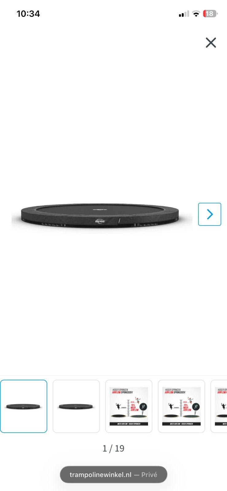 Nieuwe berg trampoline, Enlèvement, Neuf
