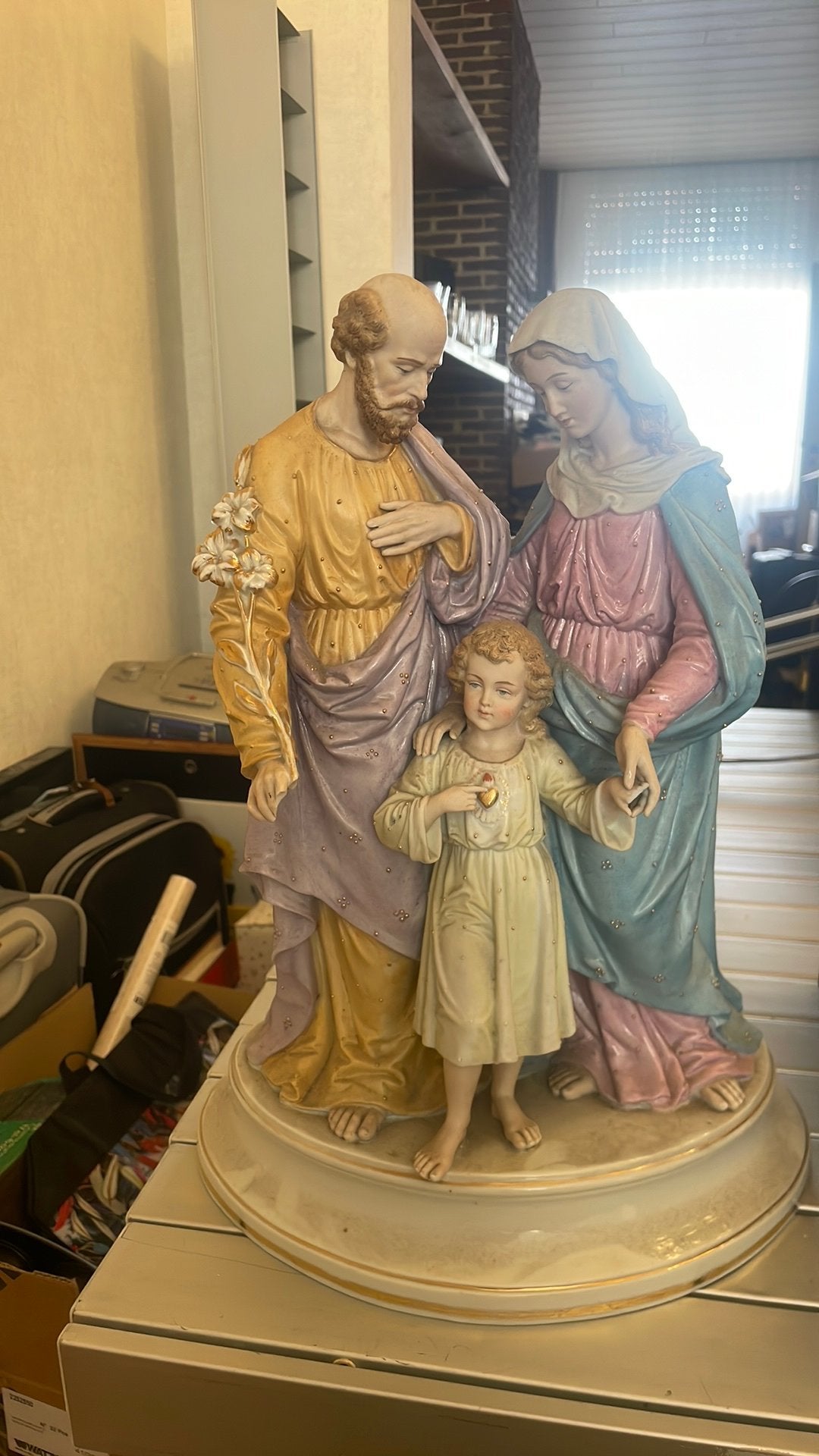 Grande statue sacrée  — Marie, Joseph et Jésus — N 632, Enlèvement