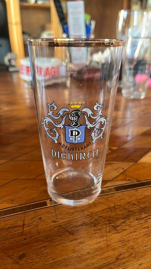 Brasserie Bières verre Diekirch ancien, Collections, Enlèvement ou Envoi, Comme neuf