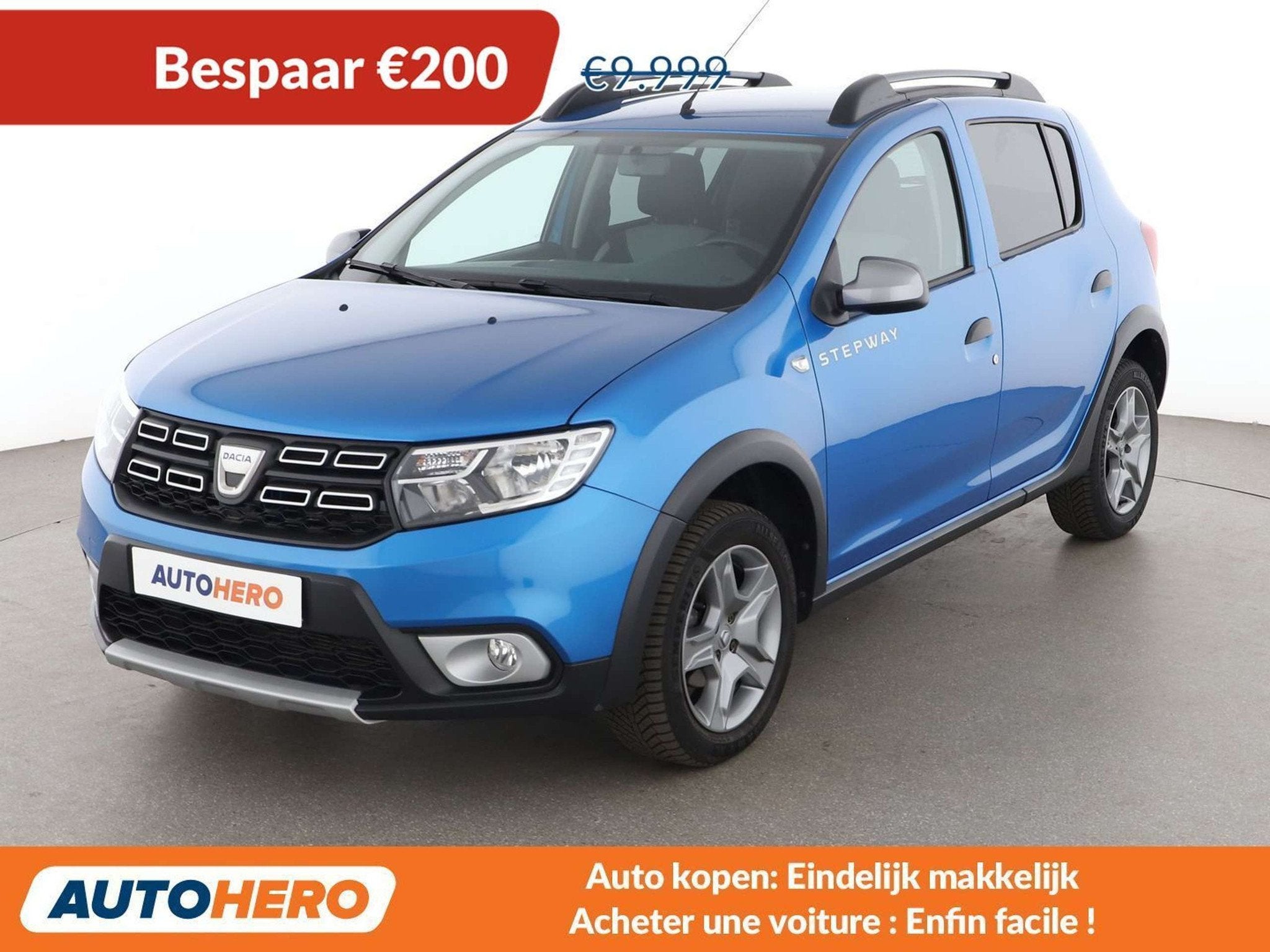 Dacia Sandero 0.9 TCe Stepway Anniversary (bj 2019), Auto's, 898 cc, Stof, Gebruikt, Euro 6