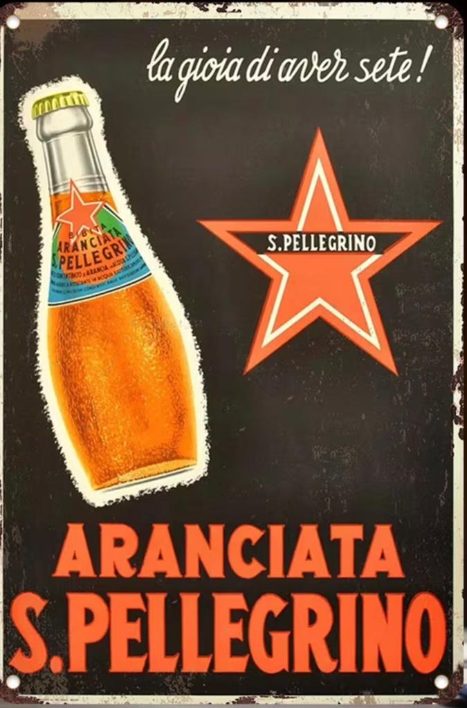 Panneau en métal San Pellegrino 2 - rétro vintage mancave, Enlèvement ou Envoi, Neuf, Panneau publicitaire