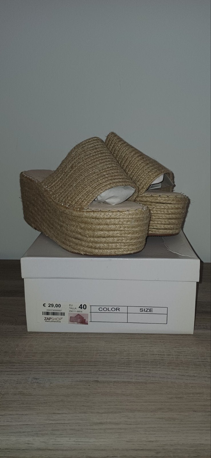 Espadrilles met hoge hak goud - ZAPSHOP - alle maten nieuw, Kleding | Dames, ZAPSHOP, Espadrilles, Overige kleuren, Nieuw