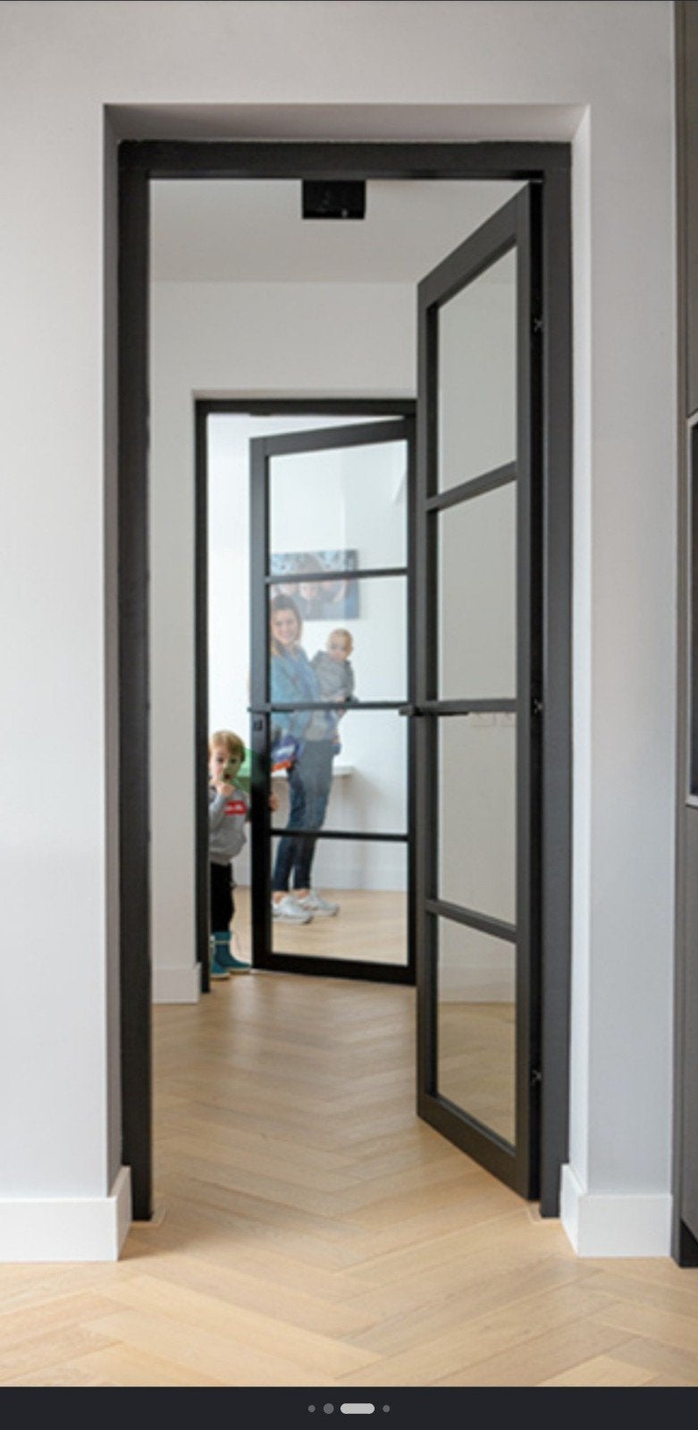Glazen deur hout , steel look, Doe-het-zelf en Bouw, Ophalen, Hout