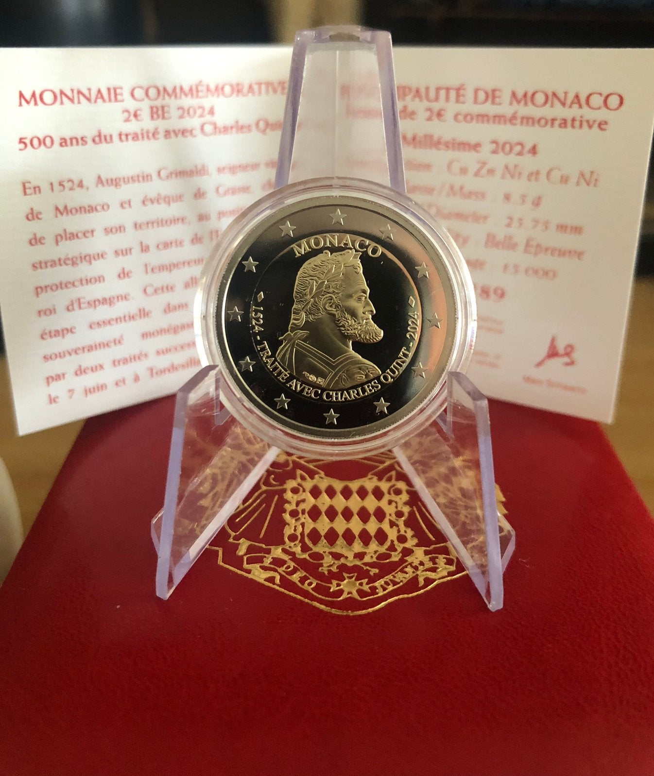 2 Euro Monaco 2024 Proof, Postzegels en Munten, Munten | Europa | Euromunten, Ophalen of Verzenden, Monaco, 2 euro, Losse munt