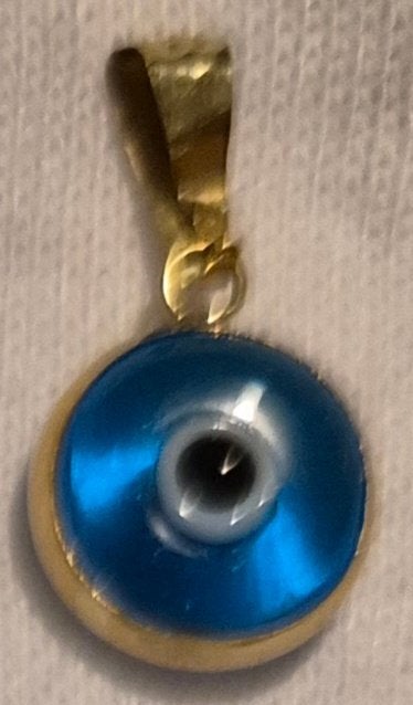 hanger met een boze oog (14 karaat goud), Ophalen of Verzenden, Zo goed als nieuw, Goud, Overige kleuren