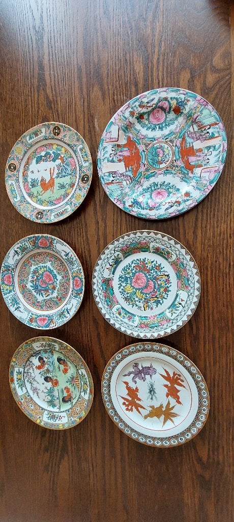 Porselein Kantonees, Collections, Porcelaine, Cristal & Couverts, Enlèvement, Comme neuf, Porcelaine, Assiette ou Plat