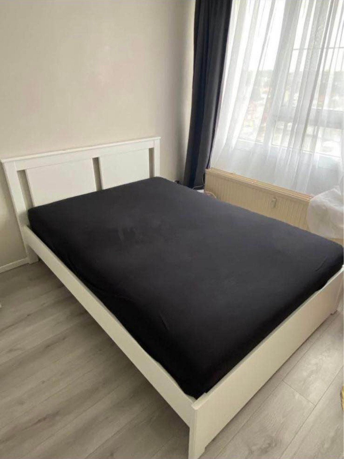 IKEA bed 140x200 zonder matras, Ophalen, Gebruikt, Wit, Tweepersoons