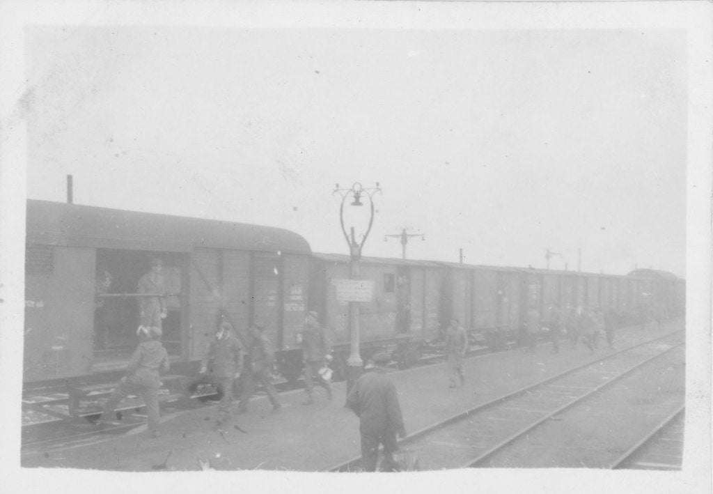 photo orig. - GI USAAF en train en France - SGM, Collections, Envoi, Armée de l'air, Photo ou Poster