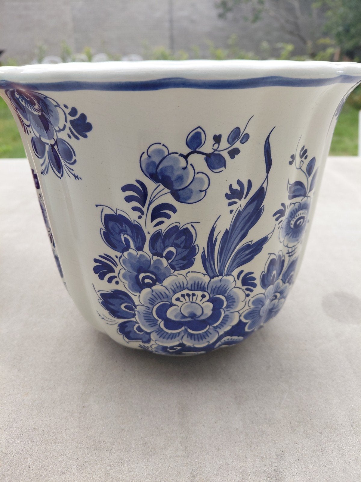 Vintage Delfts Blauwe Bloempot / Cachepot – Delfts Handwerk, Ophalen