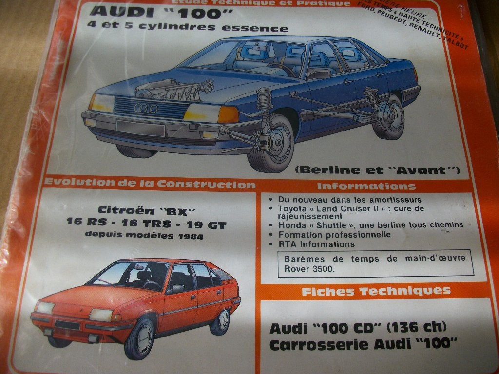 revue technique audi 100 essence de 1982-1992, Autos : Divers, Modes d'emploi & Notices d'utilisation, Enlèvement ou Envoi