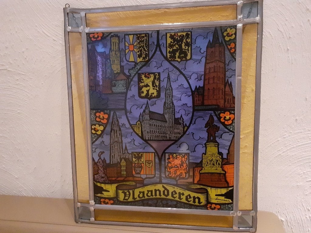 2 prachtige miniatuur brandglasramen, Antiek en Kunst, Ophalen