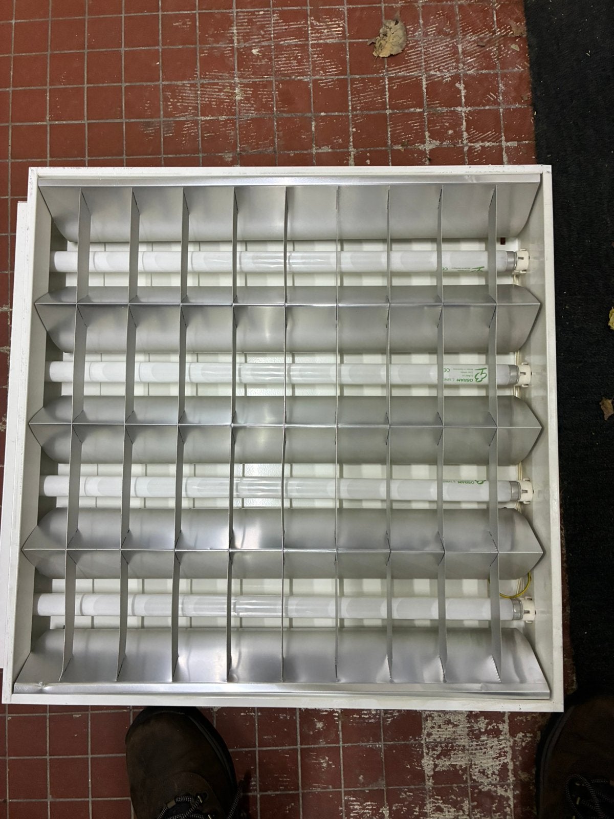 Luminaire fluorescent  avec éclairage pour plafond intégré, Enlèvement, Comme neuf, Armature