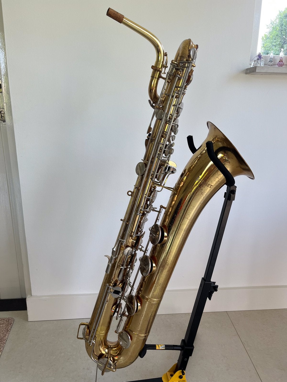 Baritonsaxofoon Selmer USA   met lage A( la), Muziek en Instrumenten, Blaasinstrumenten | Saxofoons, Ophalen, Gebruikt, Bariton