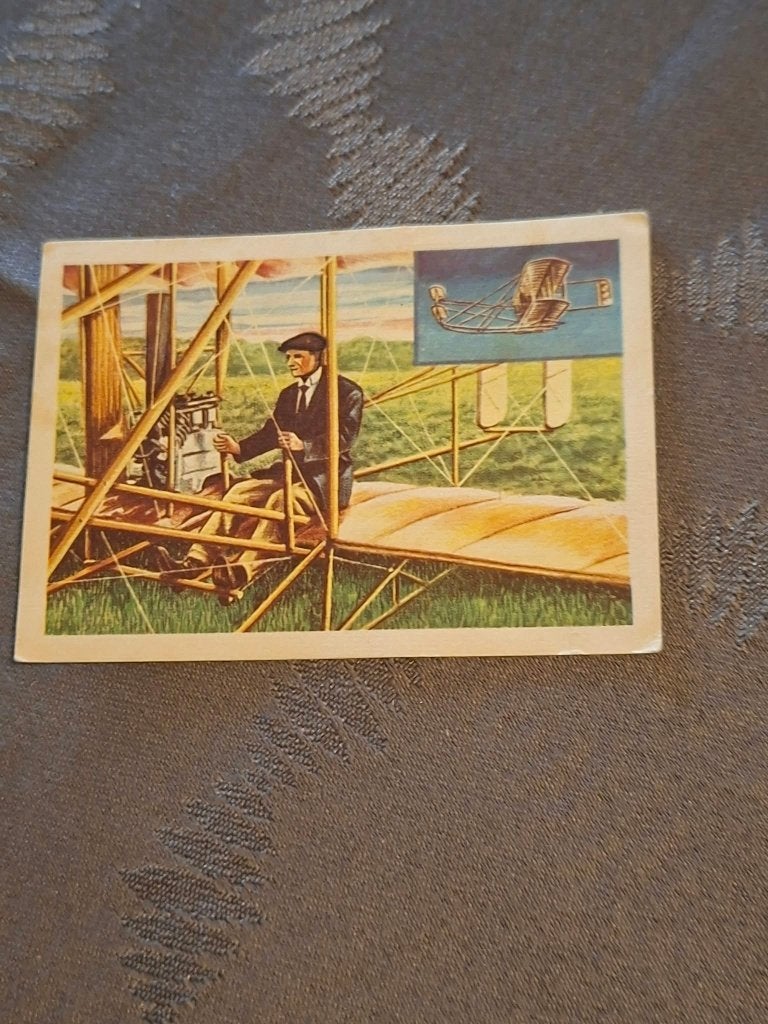 Prentje/Chromo : de gebroeders Wright / Chocolade Jacques, Enlèvement ou Envoi, Utilisé, Carte, Photo ou Gravure