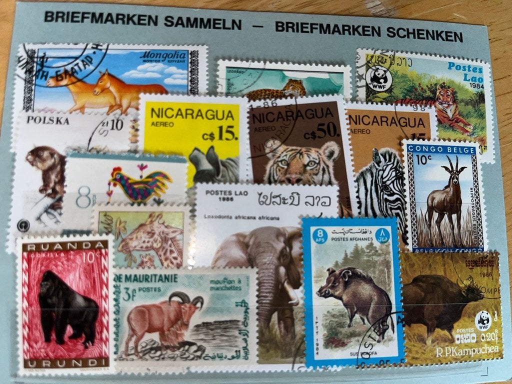 Postzegels dieren, Postzegels en Munten, Postzegels | Thematische zegels, Ophalen of Verzenden, Gestempeld, Dier of Natuur