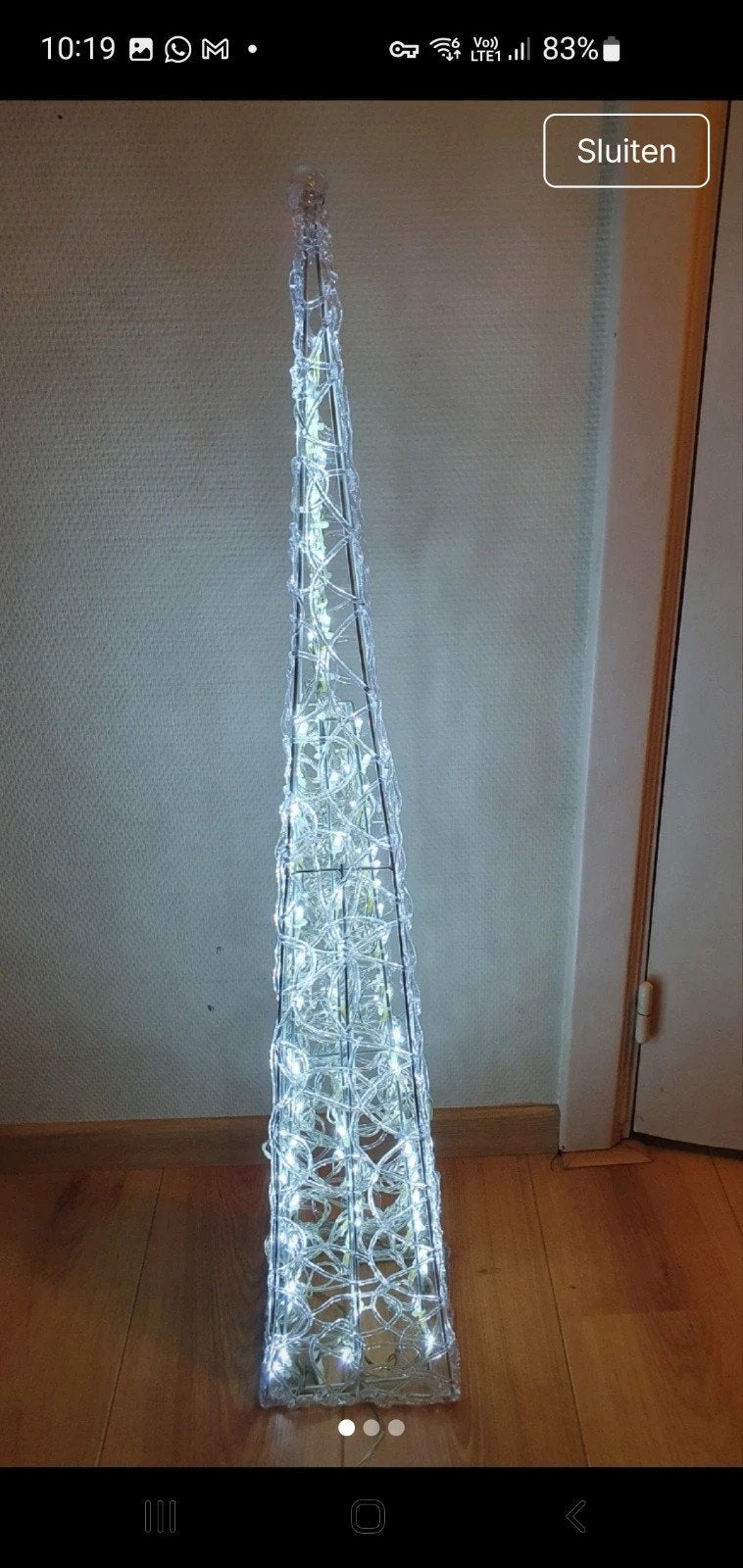 belle grande pyramide de Noël avec lumières 90 cm, Enlèvement ou Envoi, Comme neuf