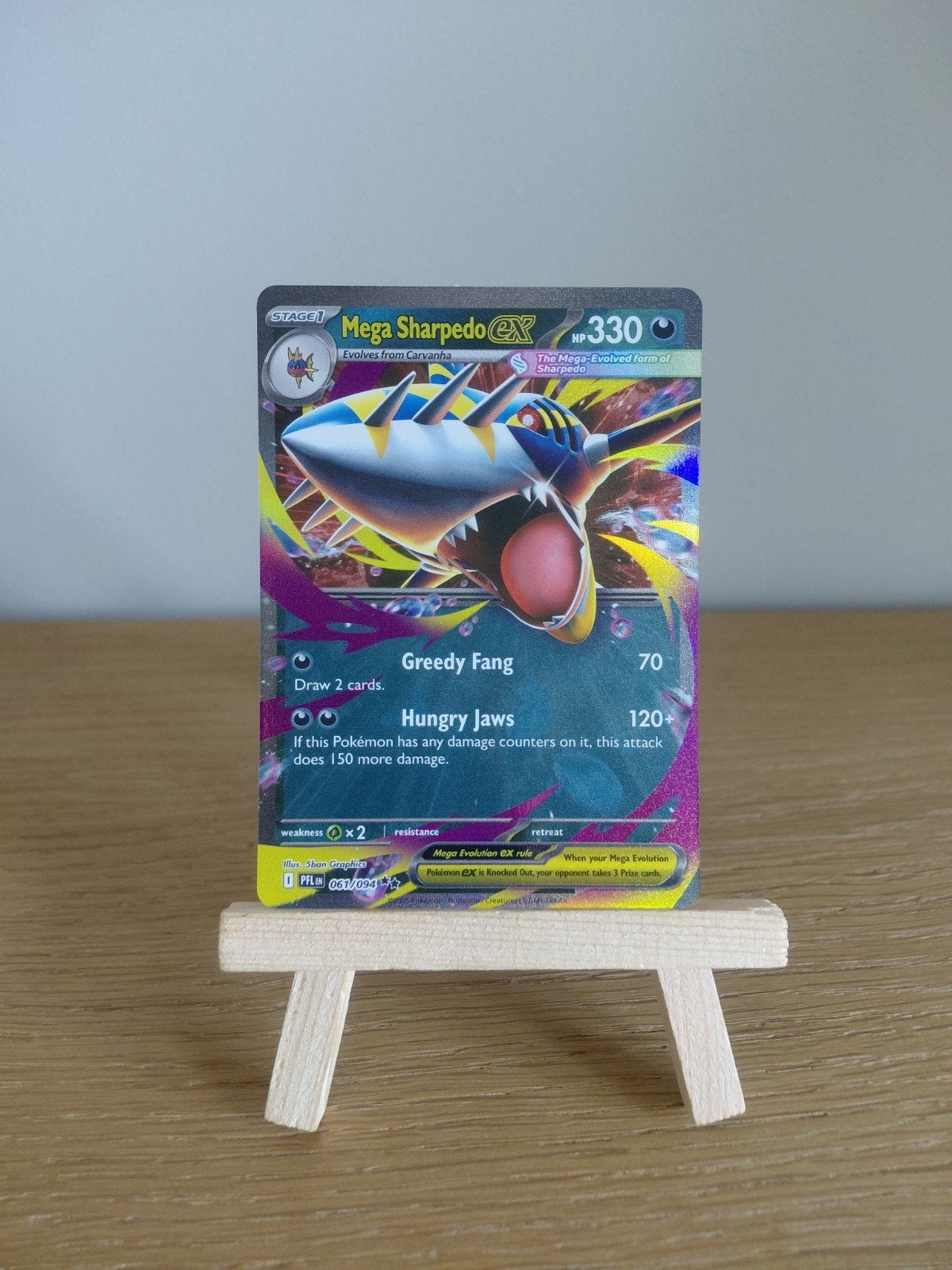 polémon kaart Mega sharpedo, Ophalen of Verzenden, Nieuw, Losse kaart