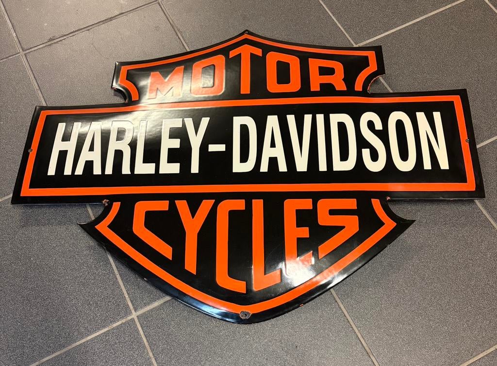 Harley - Davidson emaille bord 80x60 cm, Particulier