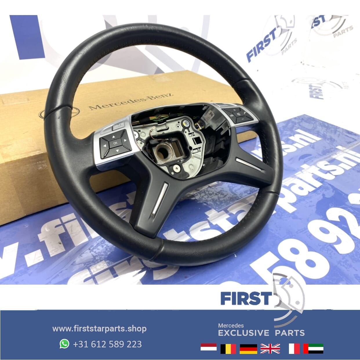 W166 leder stuur origineel Mercedes GLE Klasse 2011- zwart l, Gebruikt, -, Ophalen of Verzenden, -