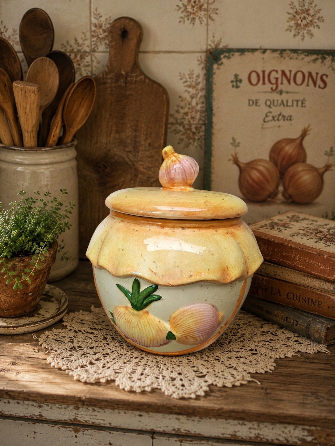 Vintage ajuin pot, Ophalen