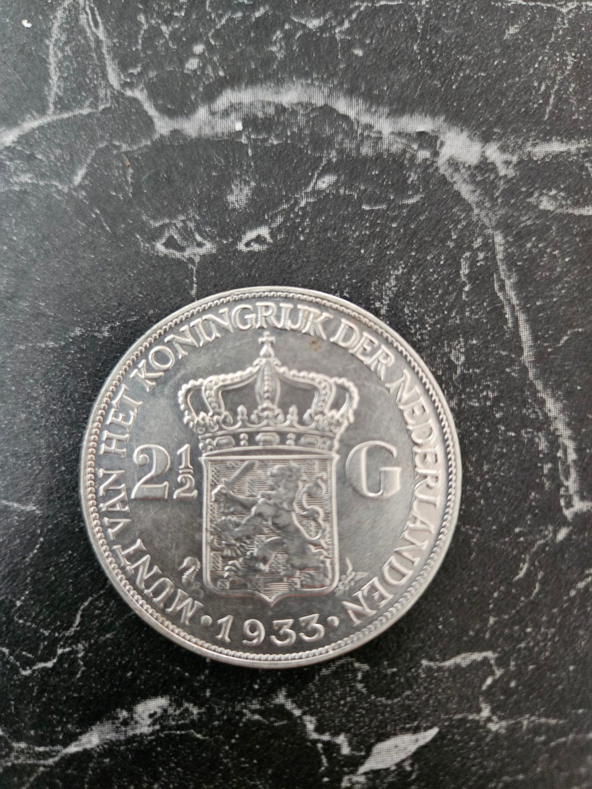 2,5 gulden nederland 1933, Postzegels en Munten, Munten | Nederland, Ophalen of Verzenden, 5 gulden