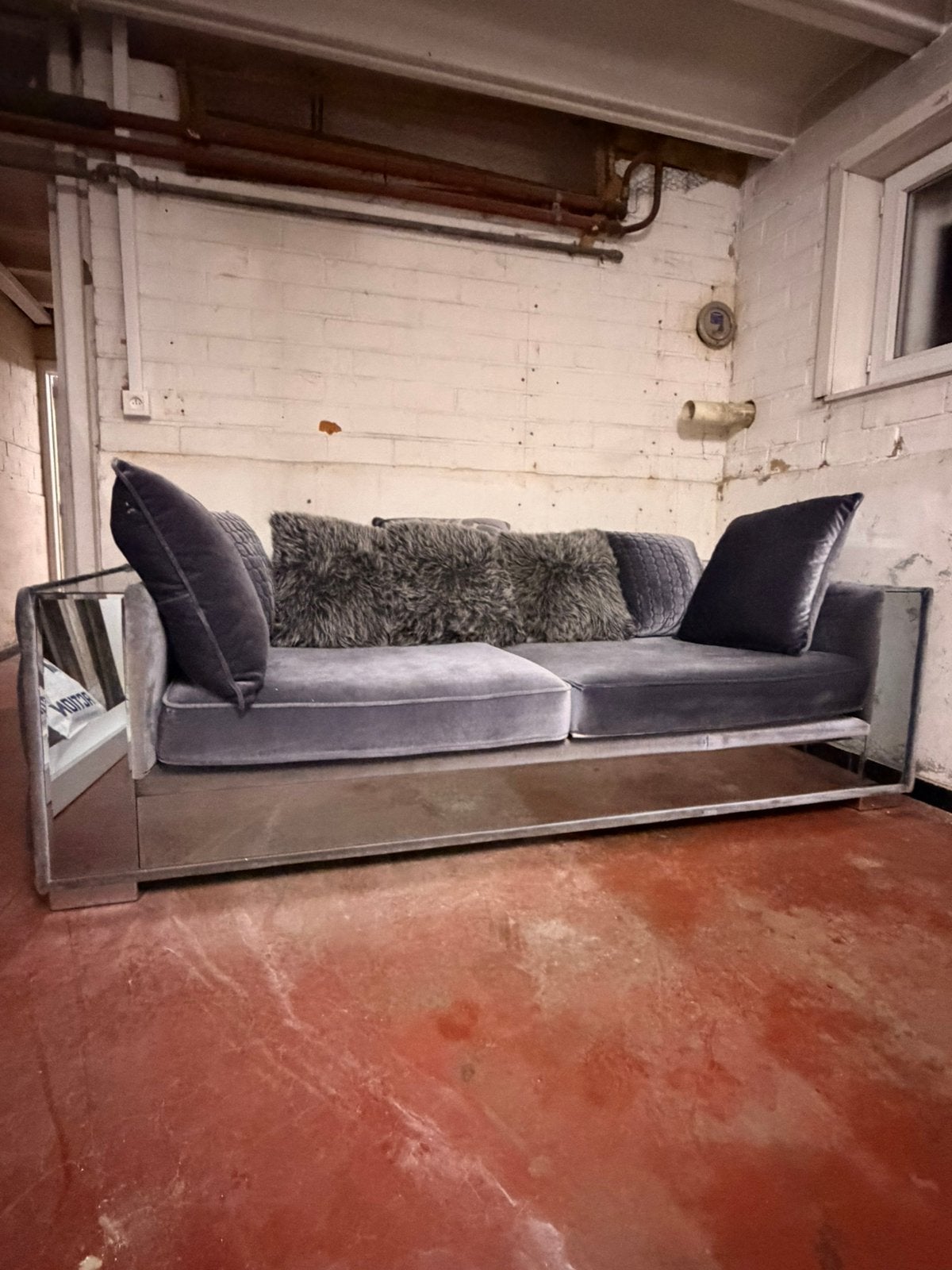 Gratis zetels 3 person, Ophalen, Gebruikt, Driepersoons, Grijs