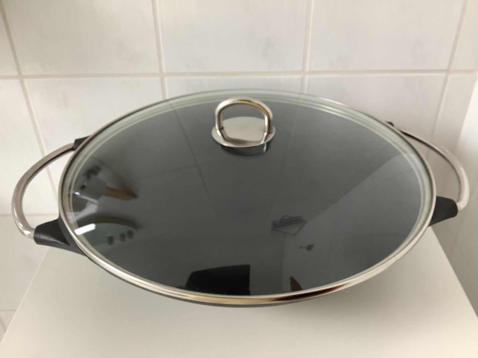 Wok - set “ Premium “. Alle warmtebronnen. Merk Küchenprofi., Ophalen of Verzenden, Zo goed als nieuw, Gietijzer, Wok