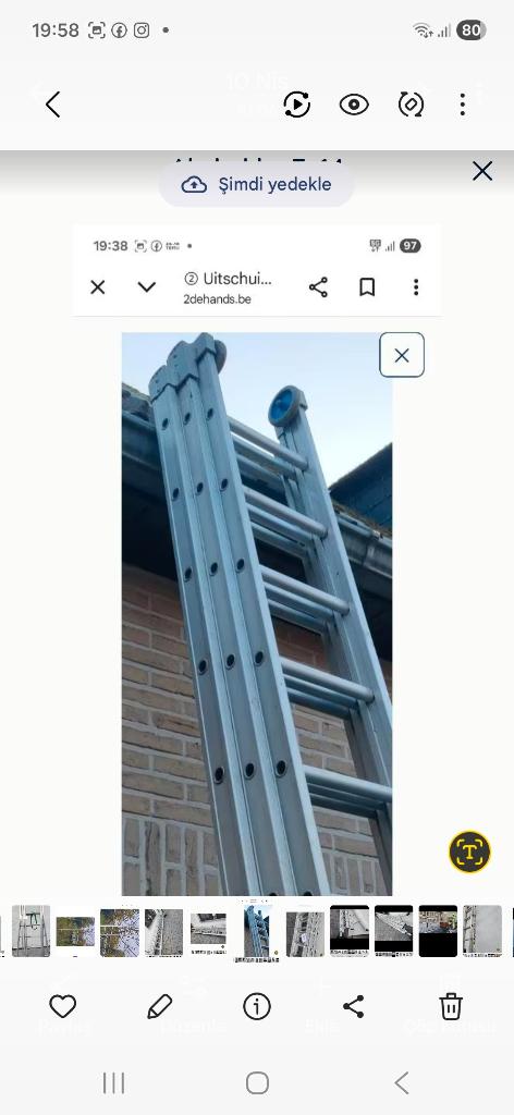 Alu ladder 3x14, Ophalen