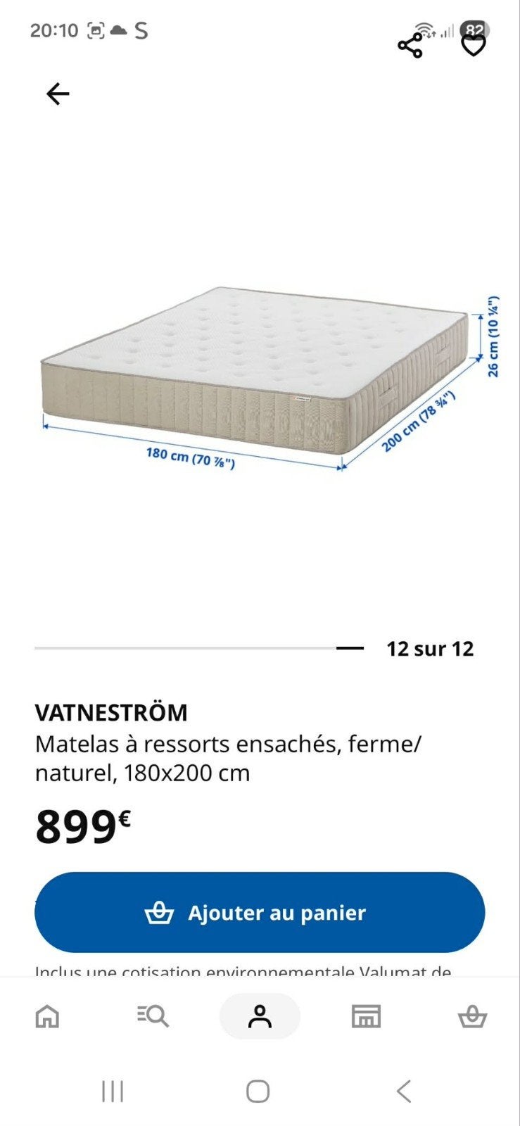 Matras van 180 x 200 cm, Huis en Inrichting, Slaapkamer | Matrassen en Bedbodems, Matras