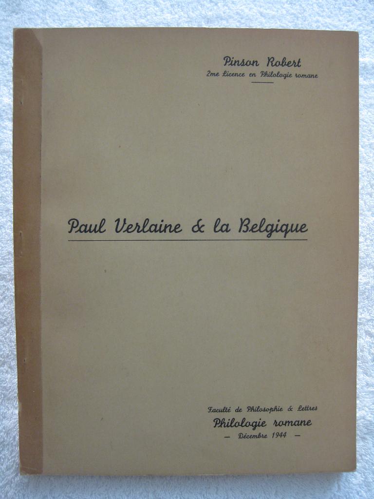 Paul Verlaine – Robert Pinson – 1944 introuvable, Enlèvement ou Envoi, Utilisé