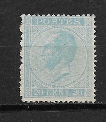 BELGIE  N  18a   X1  LICHTE SPOOR PRACHTIG  3M/M  KOT. €190, Ophalen of Verzenden, Spoor van plakker, Europa