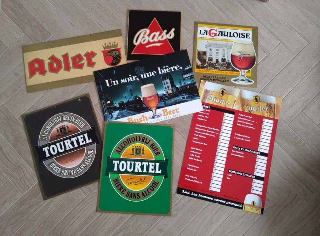 Collectie biermerken - reclameborden, vlaggen,, Verzamelen, Ophalen, Palm
