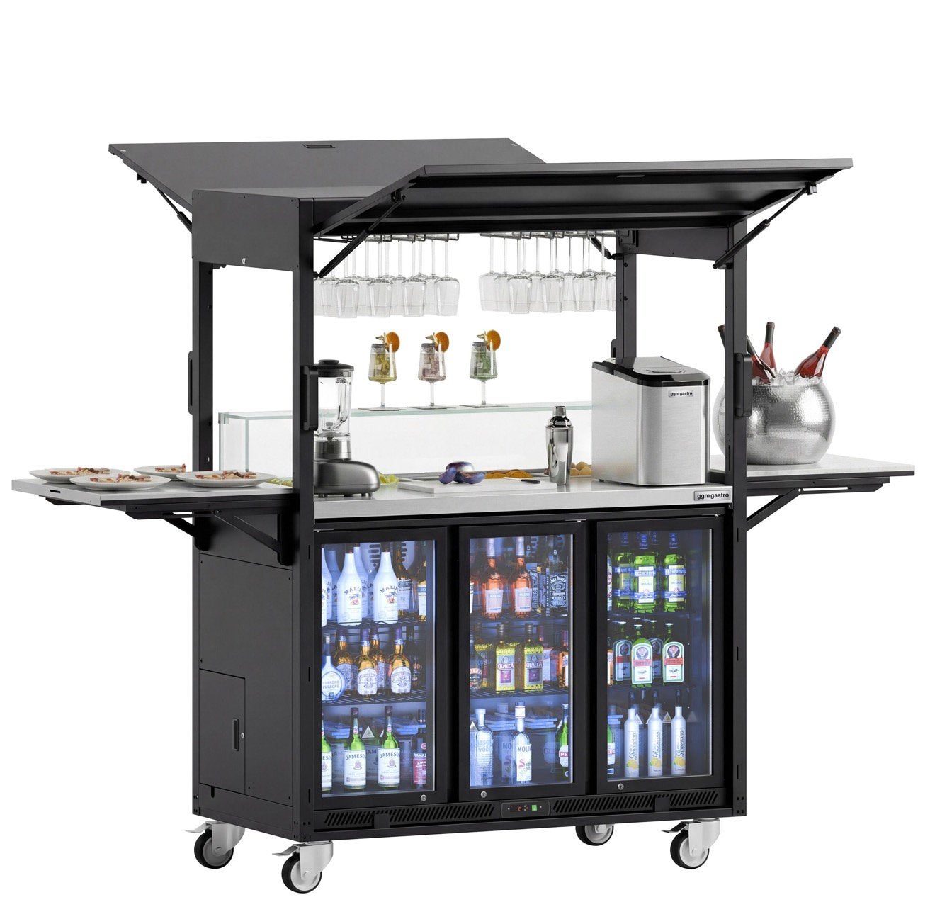 Bar cocktail mob. intérieur ou extérieur frigo, éclairage,…, Enlèvement, Neuf