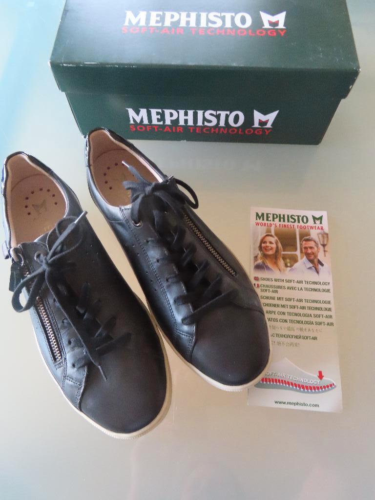 NOUVEAU : Mephisto Nikita Black 41 (entièrement en cuir !), Neuf, Mephisto, Enlèvement ou Envoi, Sneakers et Baskets