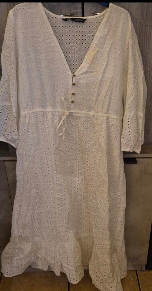 Wit kleed, Kleding | Dames, Jumpsuits, Maat 42/44 (L), Ophalen of Verzenden, Zo goed als nieuw, Wit