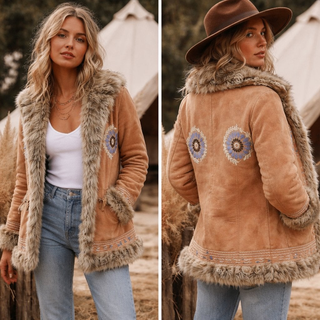 afghaanse / penny lane jas, Kleding | Dames, Maat 38/40 (M), Bruin, Nieuw, Nextup fabrics