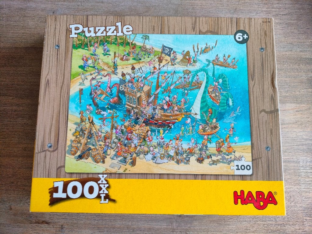 Haba piraten puzzel 100 stukjes XXL, Kinderen en Baby's, Ophalen, Meer dan 50 stukjes, Zo goed als nieuw, 6 jaar of ouder