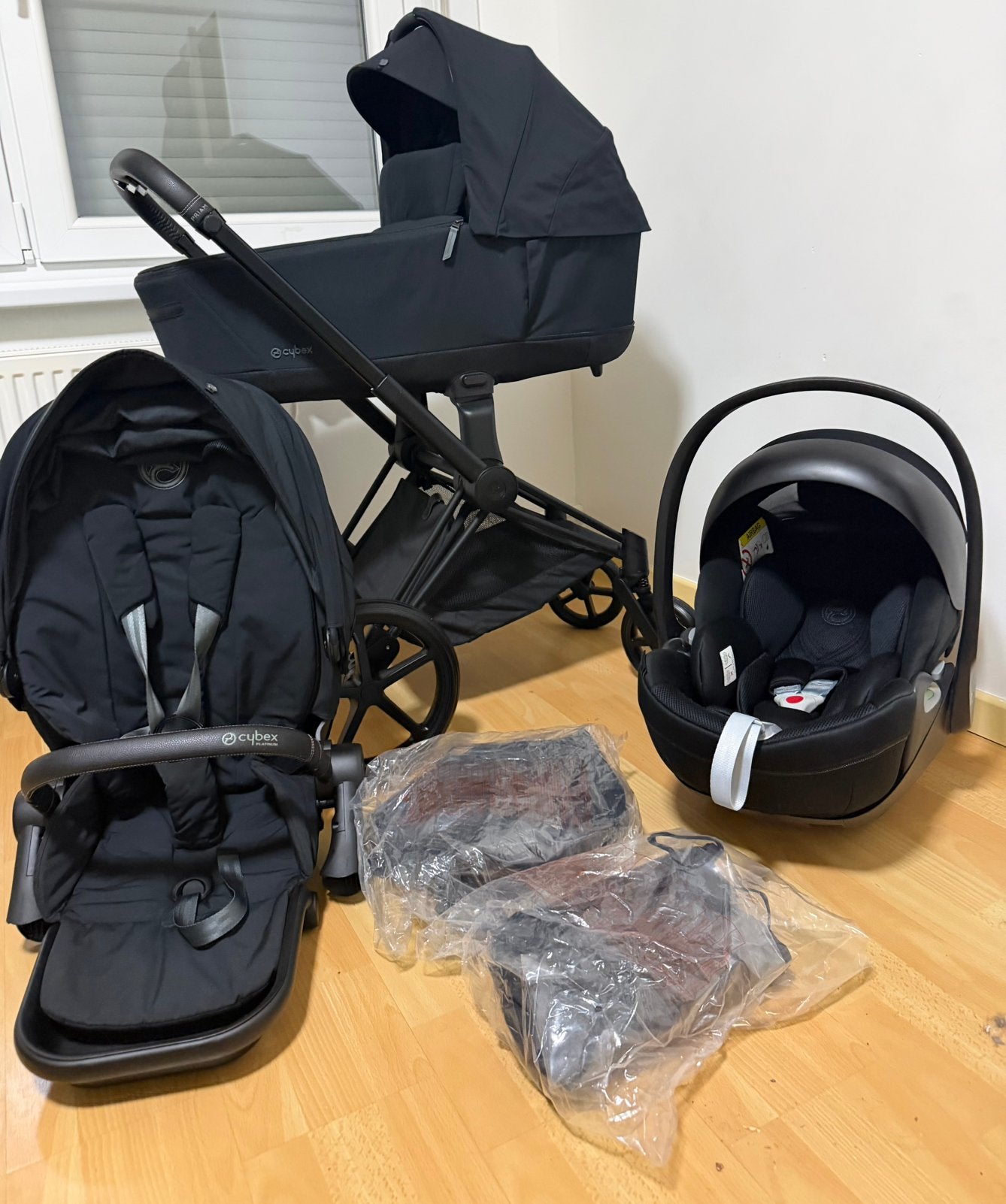 Cybex Priam 4 + Cybex Cloud T i-Size Complete, Enfants & Bébés, Enlèvement, Comme neuf, Poussette