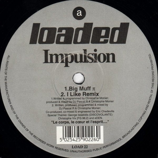 Impulsion - Big Muff π, Ophalen of Verzenden, Gebruikt, 12 inch, House