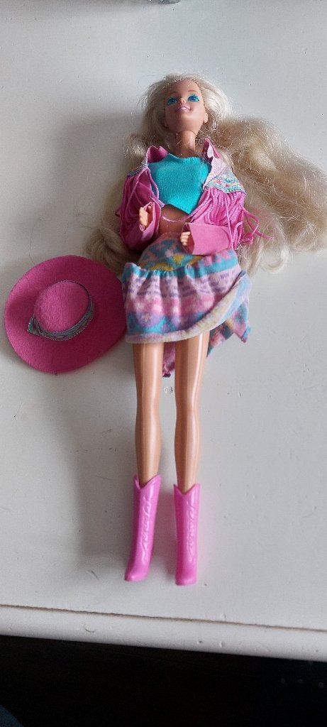 Barbie western fun 1989 vintage mattel, Verzenden, Gebruikt