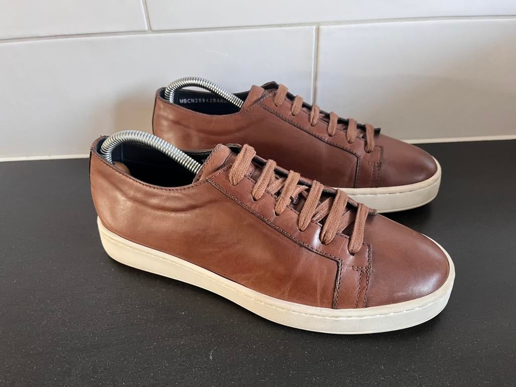 Santoni sneakers maat 6.5 / 40, Enlèvement ou Envoi, Comme neuf, Brun, Baskets