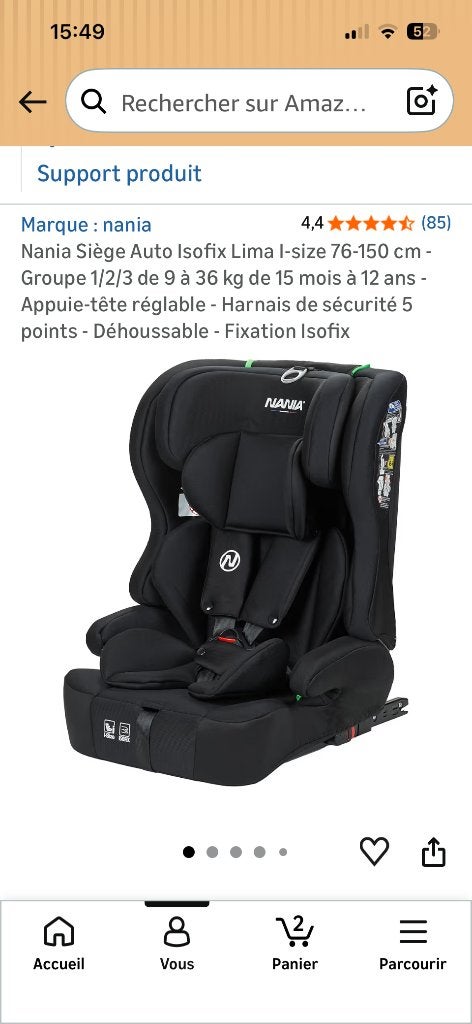 Siège enfant, Enfants & Bébés, Sièges auto, Enlèvement, Neuf, Autres marques, Isofix
