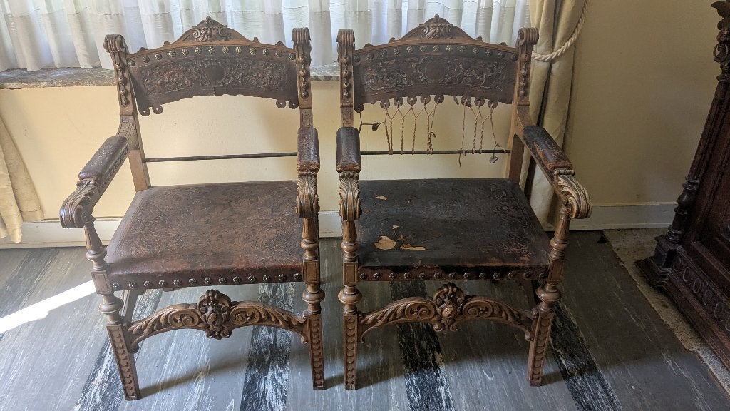 Fauteuils anciens à rénover, Maison & Meubles, Enlèvement, Utilisé, Bois